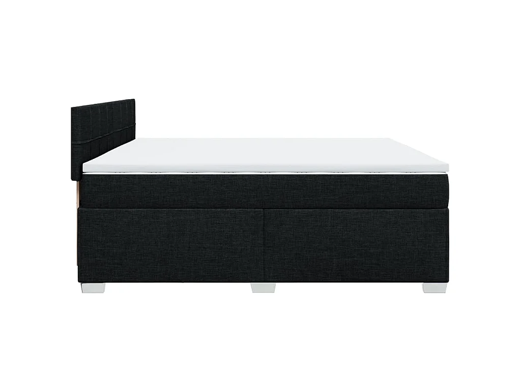 Boxspringbett mit Matratze Schwarz 200x200 cm Stoff