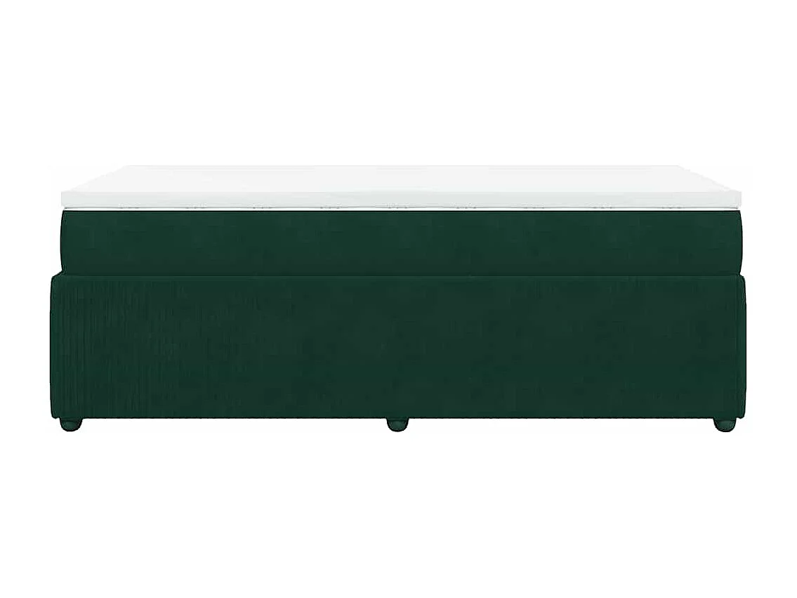Sommier à lattes de lit avec matelas Vert foncé 100x200 cm