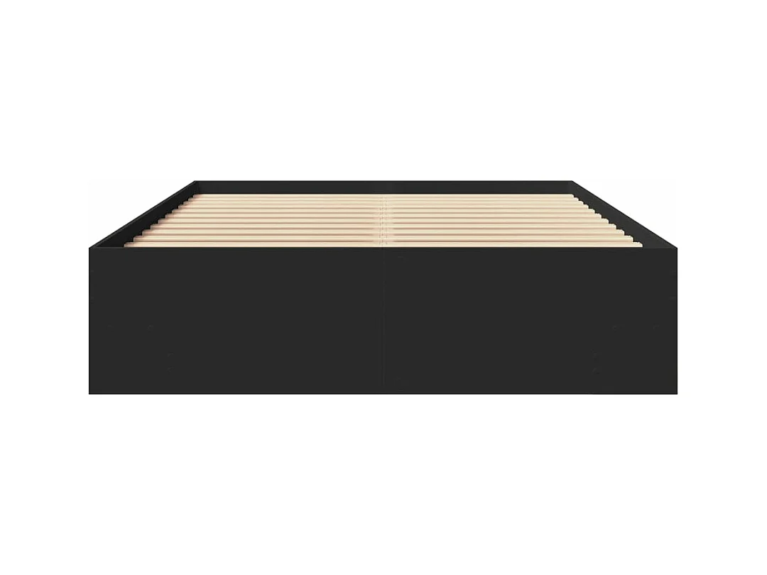 Bettgestell Schwarz 140x200 cm Holzwerkstoff