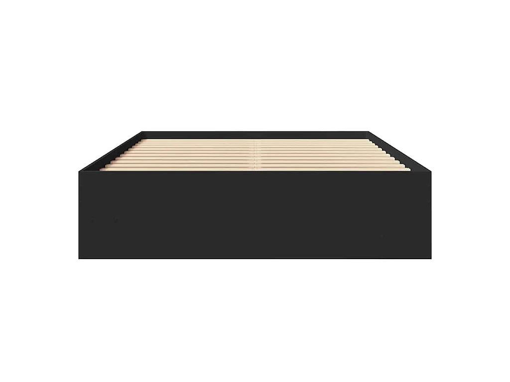 Bettgestell Schwarz 140x200 cm Holzwerkstoff