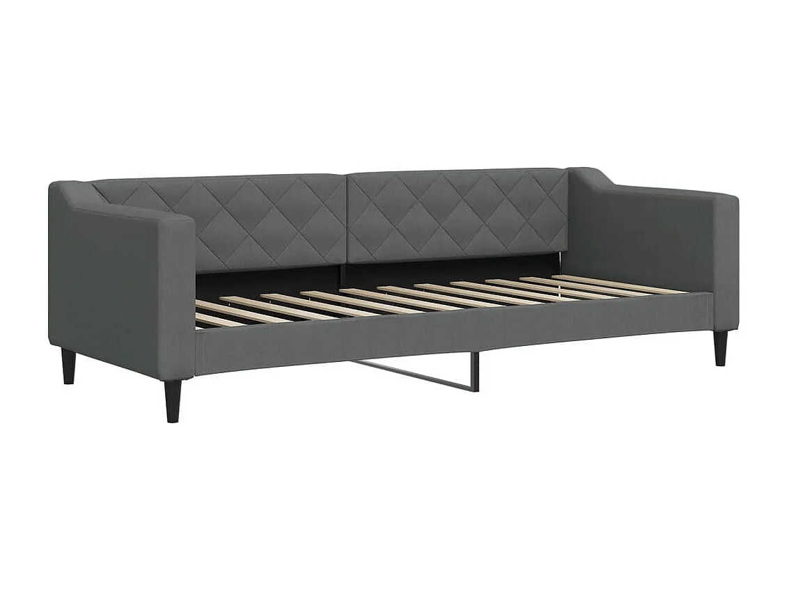 Tagesbett Ausziehbar mit Schubladen Dunkelgrau 80x200 cm Stoff