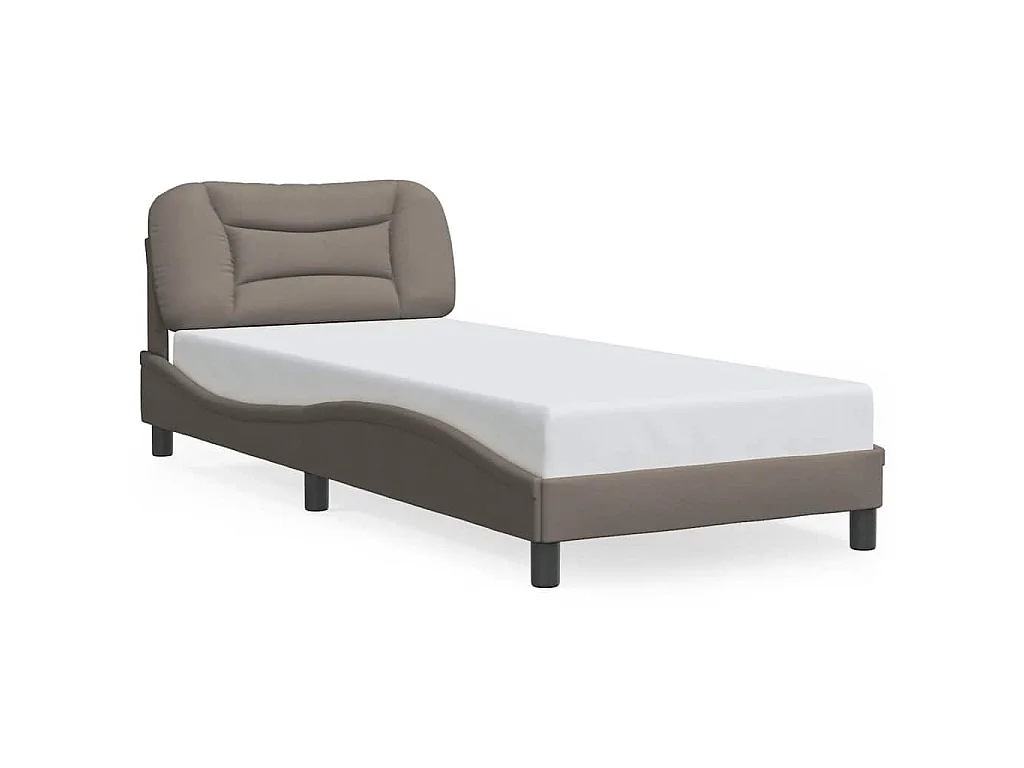 Bedframe zonder matras "Hvar" 80x200 cm stof taupe