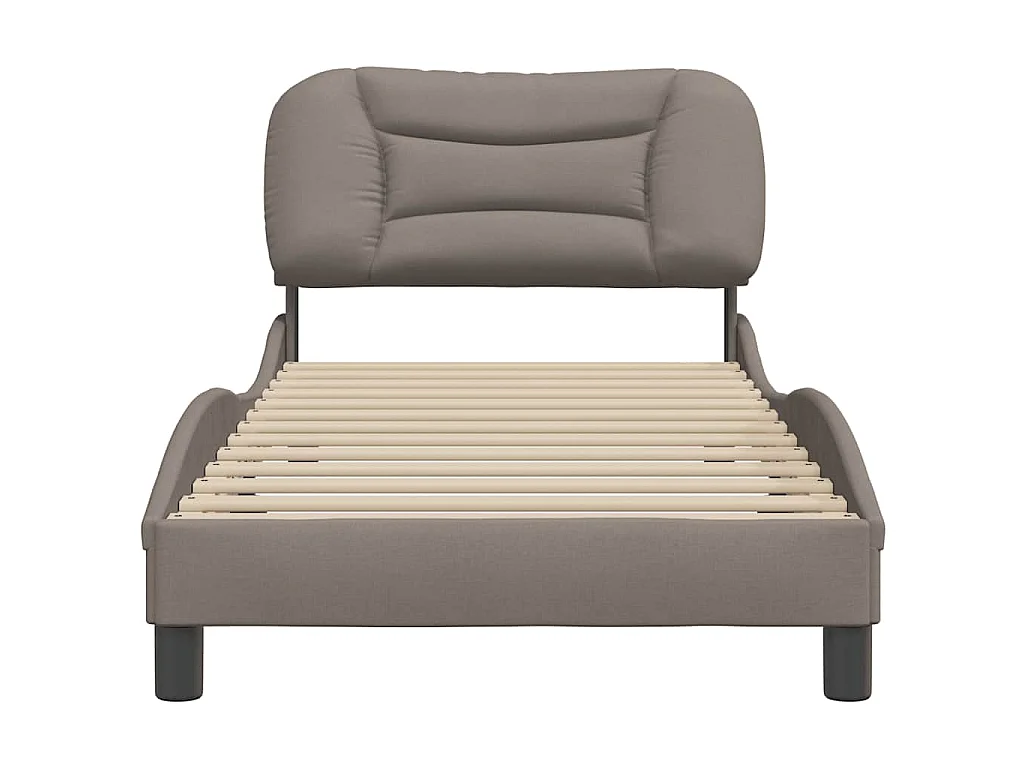 Bedframe zonder matras "Hvar" 80x200 cm stof taupe