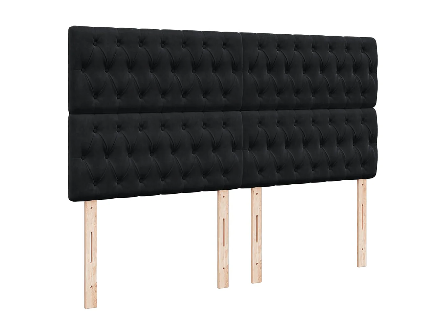 Cama box spring con colchón terciopelo negro 200x200 cm