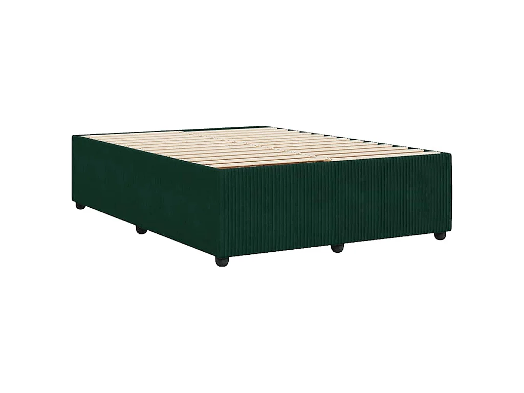 Bedframe zonder matras 140x200 cm fluweel donkergroen