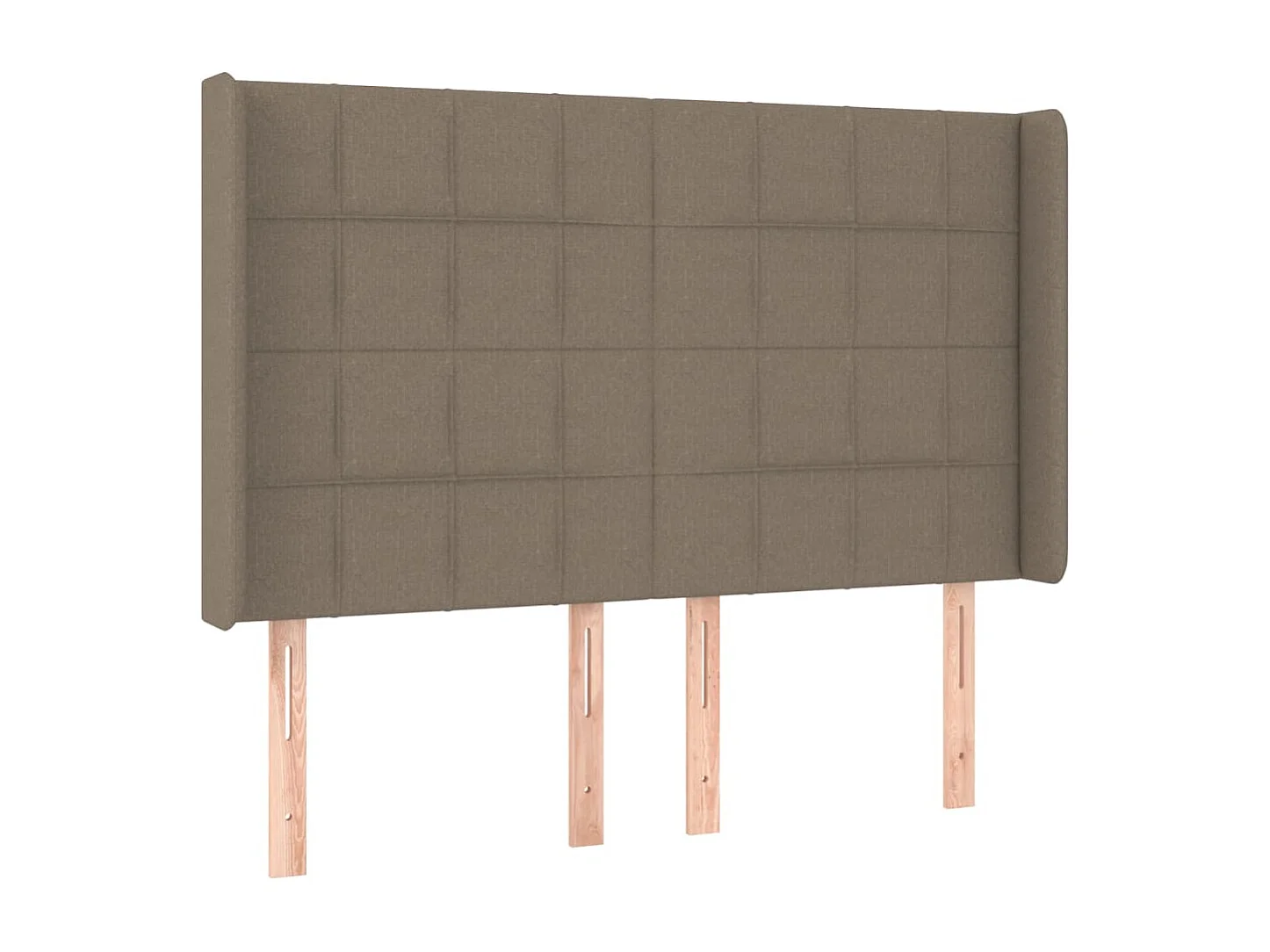 Sommier à lattes de lit matelas et LED Taupe 140x190 cm Tissu
