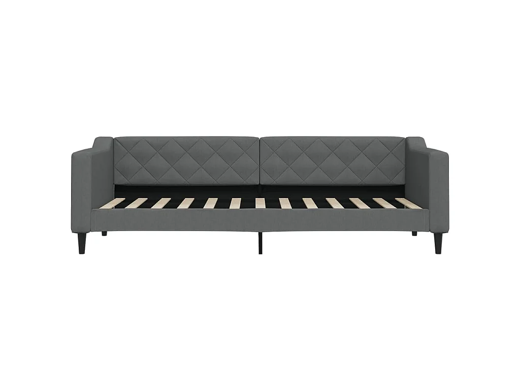 Tagesbett Ausziehbar Dunkelgrau 80x200 cm Stoff