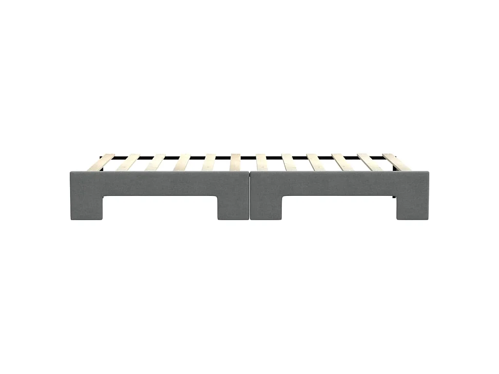 Tagesbett Ausziehbar Dunkelgrau 80x200 cm Stoff