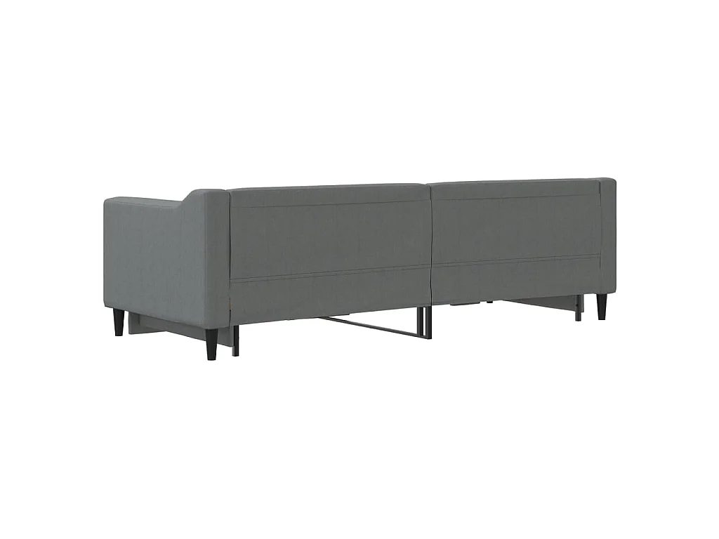 Tagesbett Ausziehbar Dunkelgrau 80x200 cm Stoff