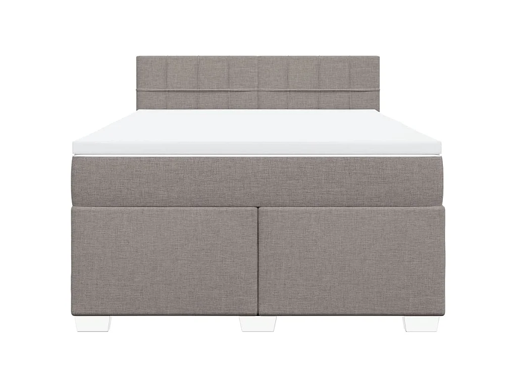 Boxspring met matras stof taupe 160x200 cm