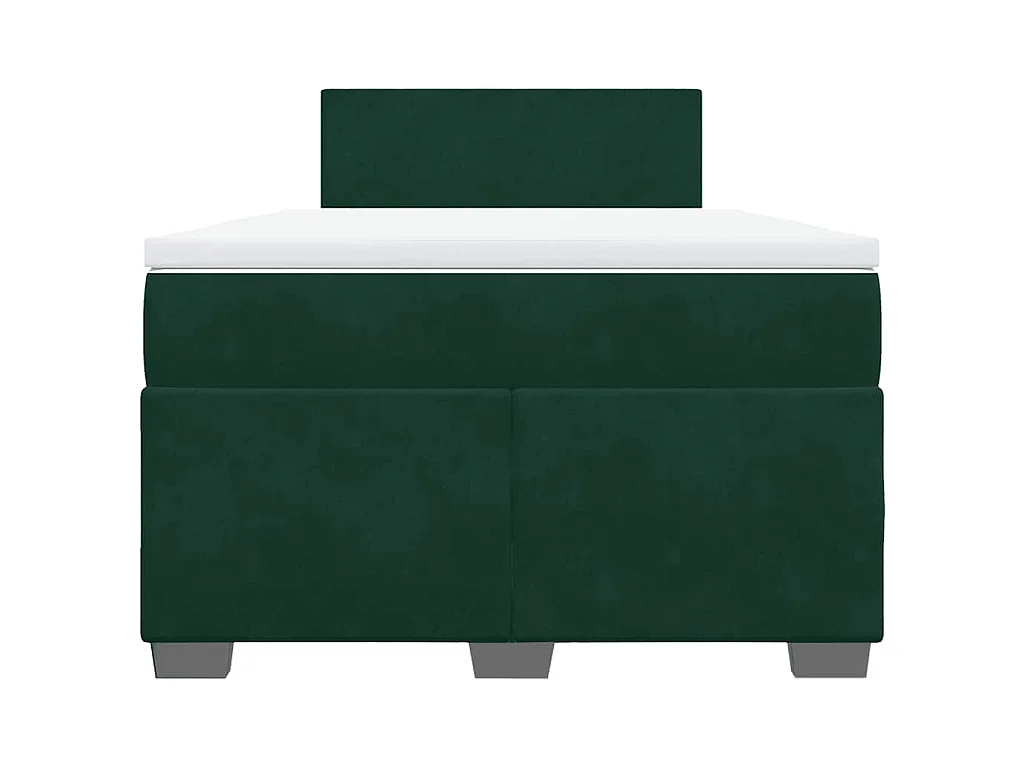 Boxspring met matras fluweel donkergroen 120x200 cm