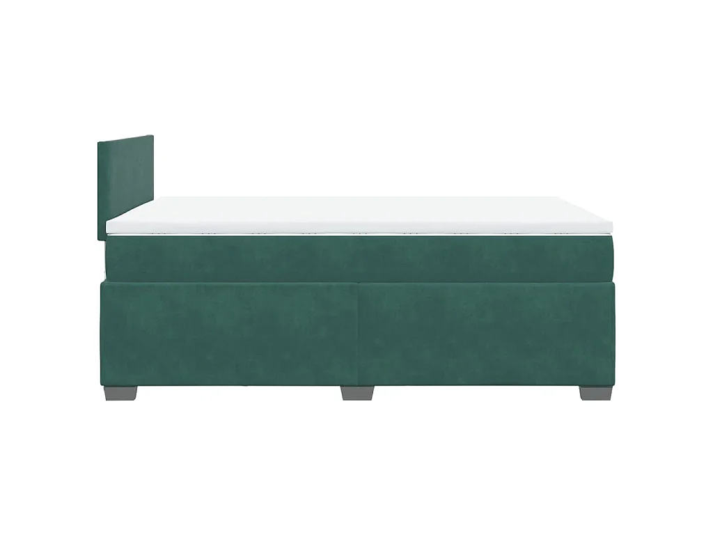 Boxspring met matras fluweel donkergroen 120x200 cm