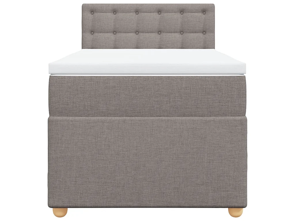 Giroletto a Molle con Materasso Tortora 90x190 cm in Tessuto