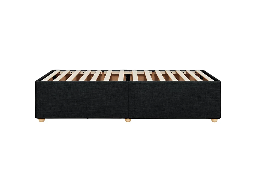 Cadre de lit sans matelas noir 100x200 cm tissu