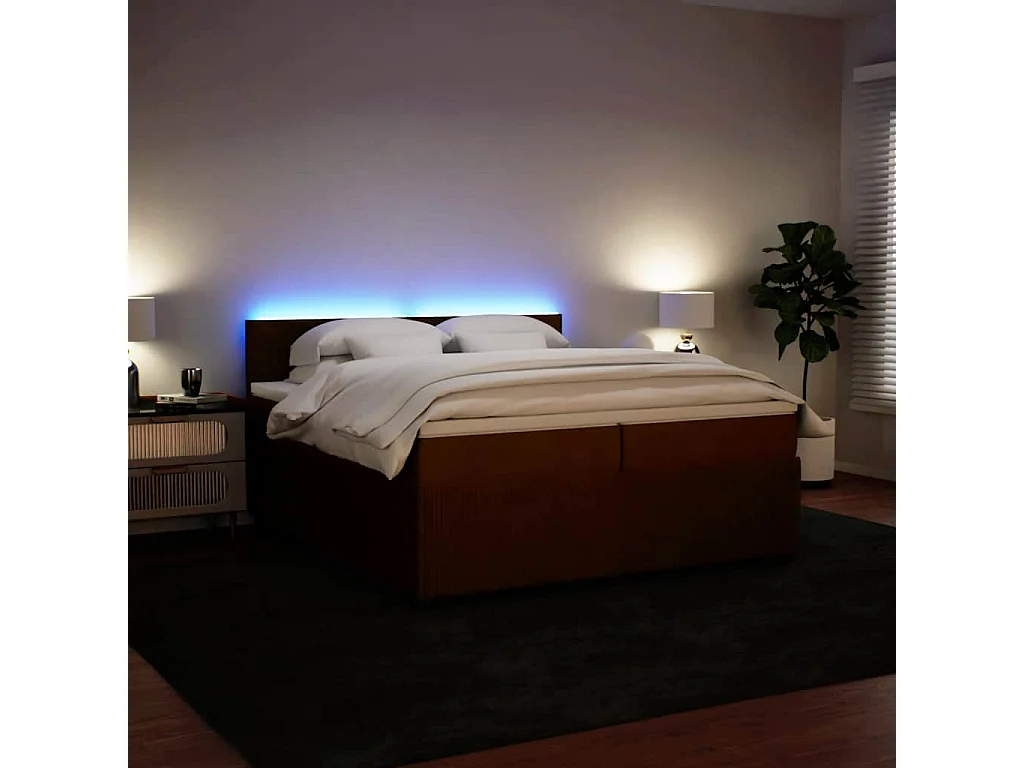 Sommier à lattes de lit avec matelas Rose 200x200 cm Velours