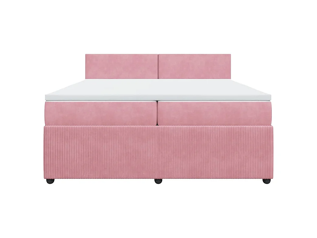 Sommier à lattes de lit avec matelas Rose 200x200 cm Velours