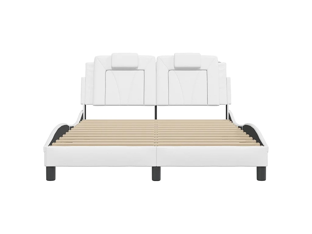 Estrutura de cama Viana com LED sem colchão 140x190 cm branco