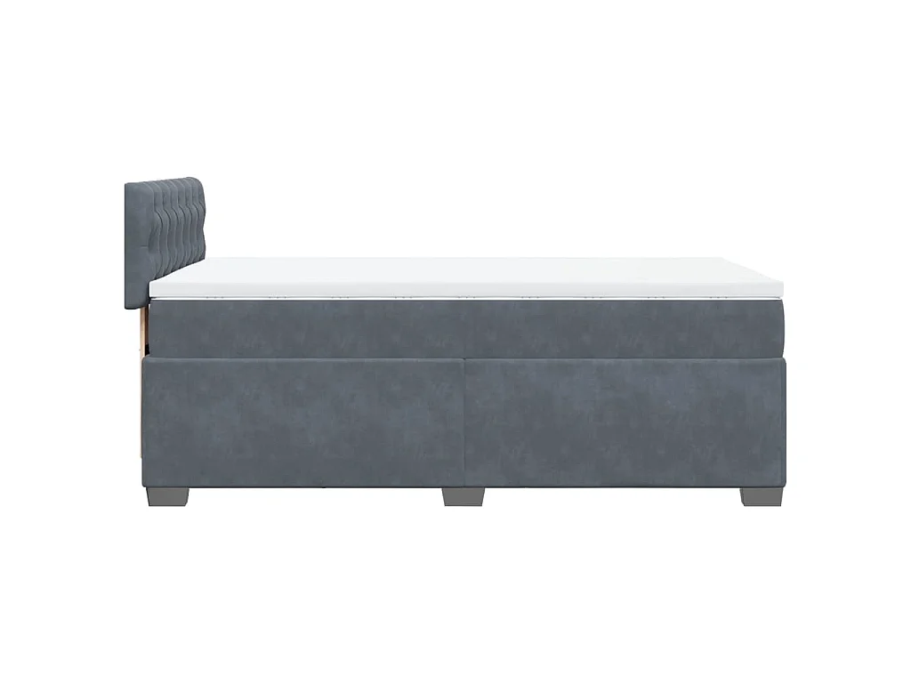 Sommier à lattes de lit avec matelas Gris foncé 100x200 cm