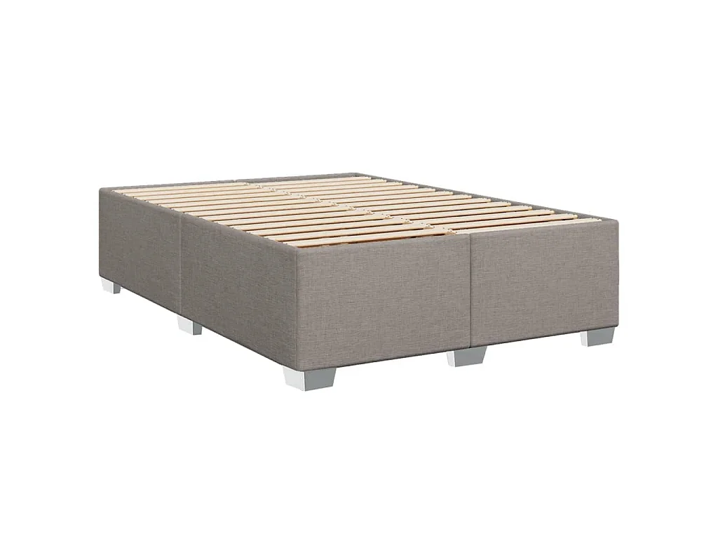 Boxspringbett mit Matratze Taupe 140x200 cm Stoff