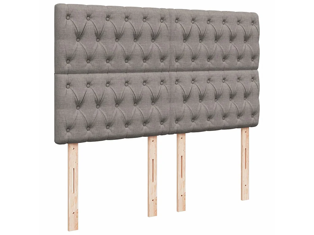 Boxspringbett mit Matratze Taupe 140x200 cm Stoff