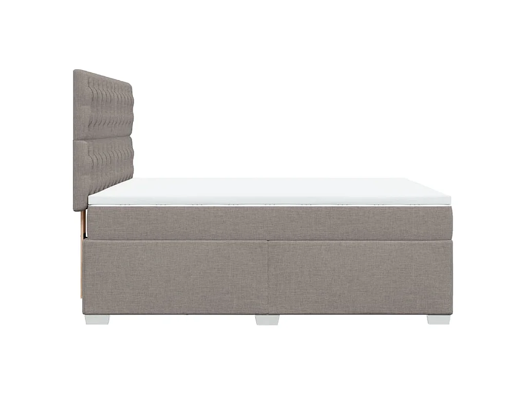 Boxspringbett mit Matratze Taupe 140x200 cm Stoff