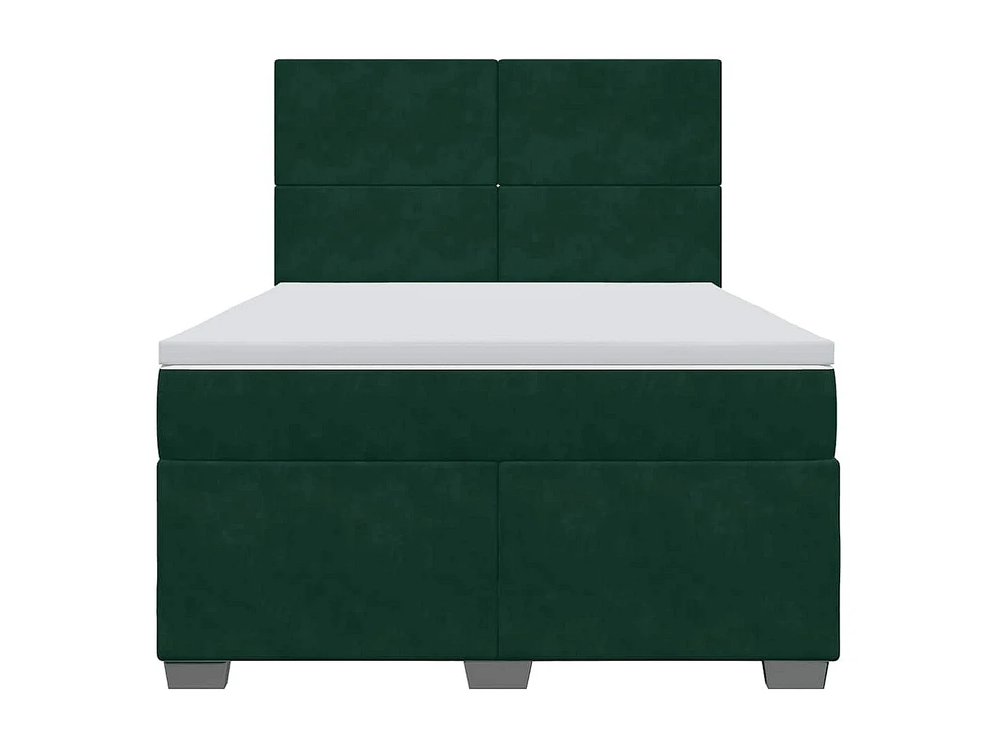 Sommier à lattes de lit et matelas Vert foncé 160x200cm Velours