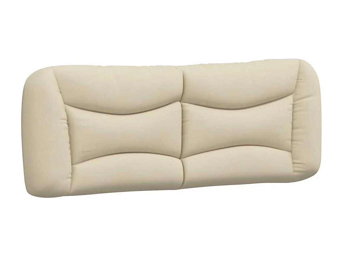 Bettgestell ohne Matratze "Hvar" Creme 140x190 cm Stoff