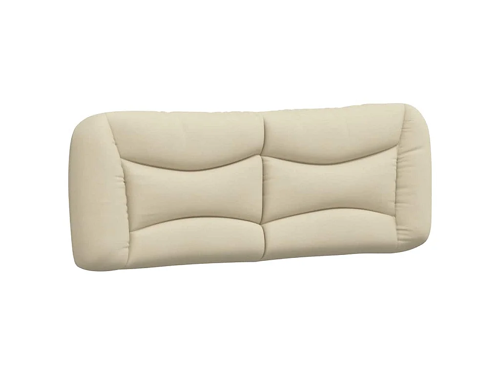 Cadre de lit sans matelas Hvar crème 140x190 cm tissu