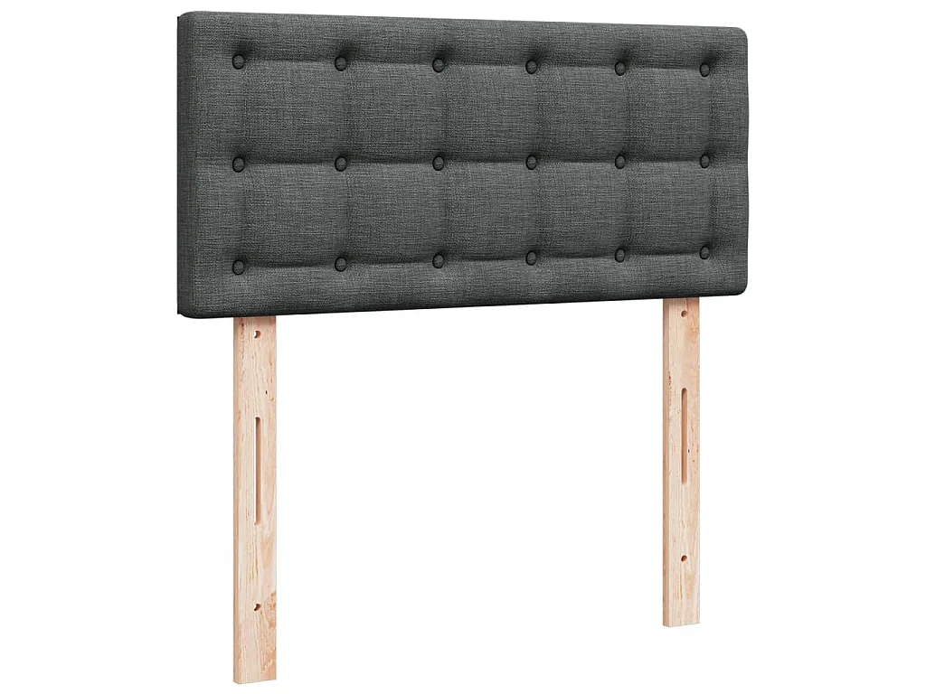 Boxspringbett mit Matratze Dunkelgrau 100x200 cm Stoff