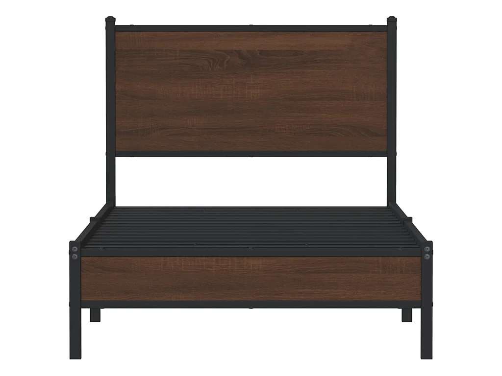 Giroletto senza Materasso in Metallo Rovere Marrone 90x190 cm