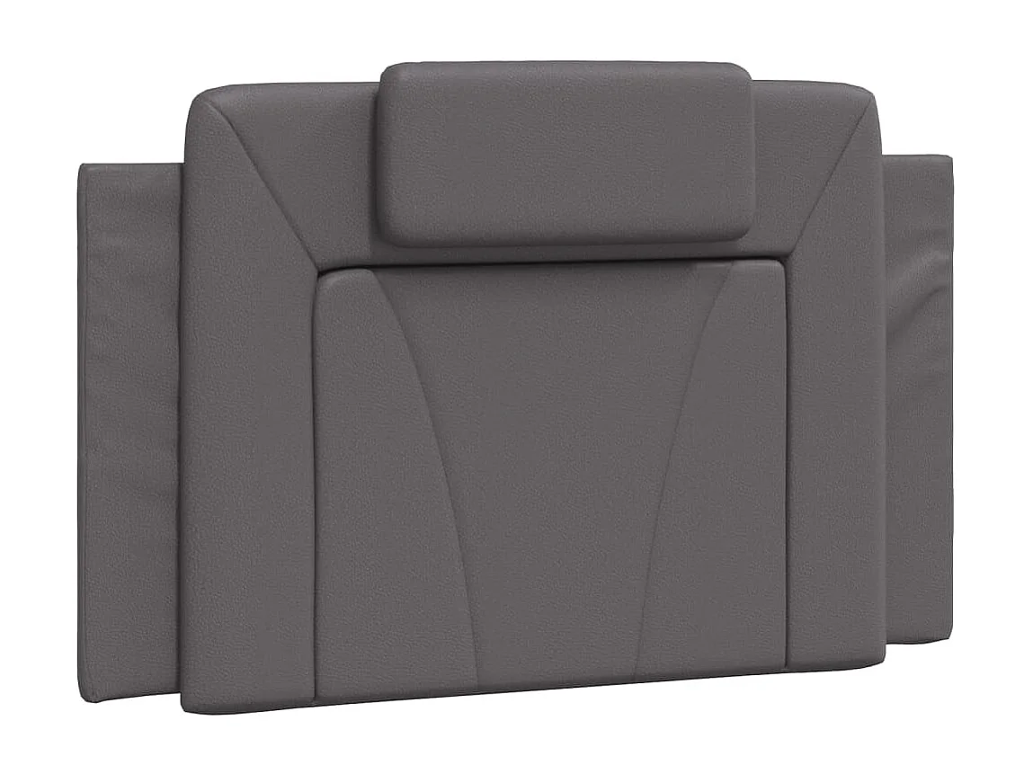 Lit Viana avec matelas gris 90x200 cm similicuir