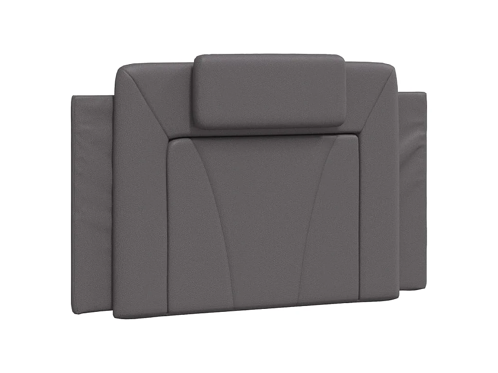 Lit Viana avec matelas gris 90x200 cm similicuir