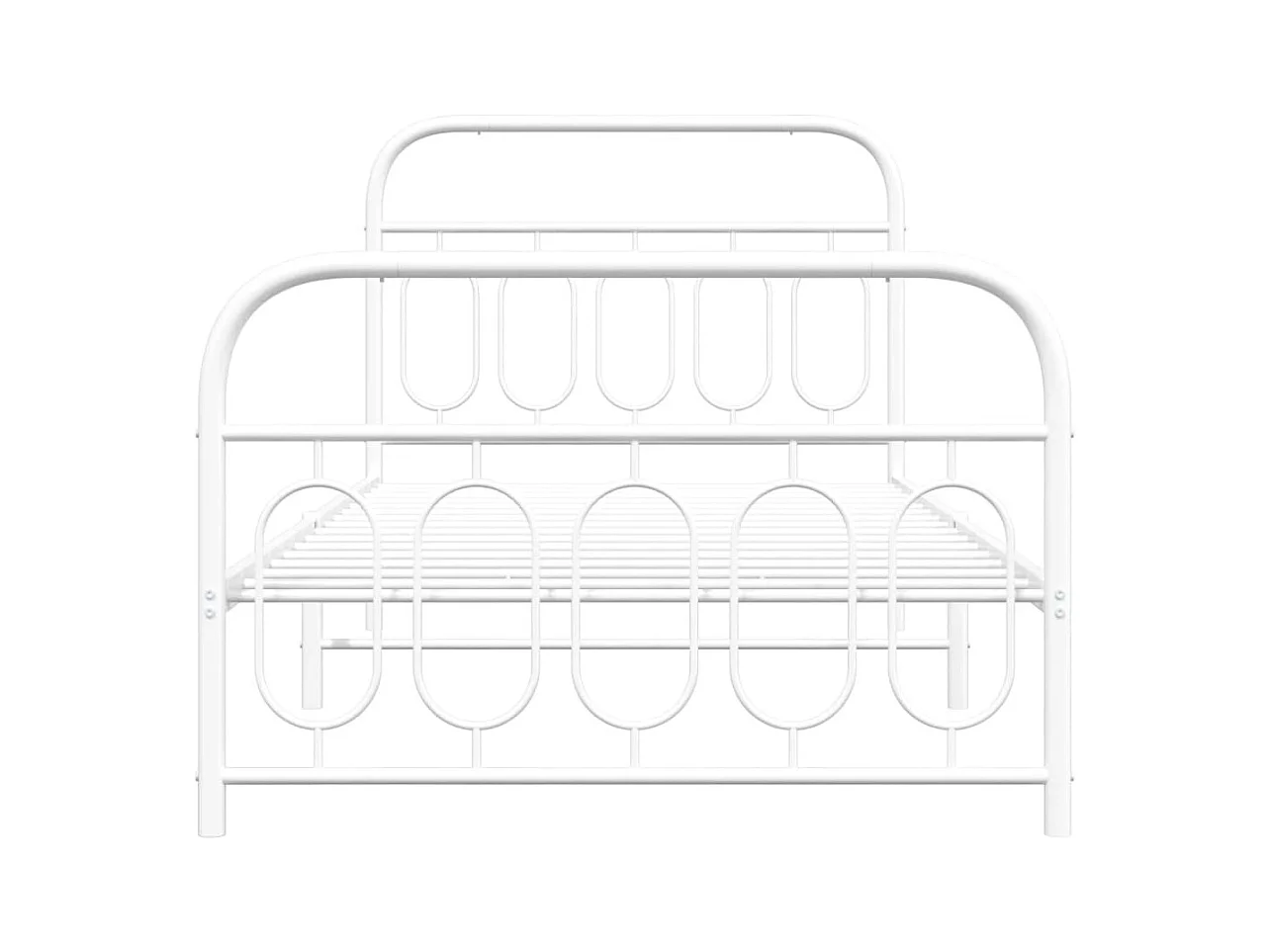 Estructura cama sin colchón con estribo metal blanco 100x190 cm