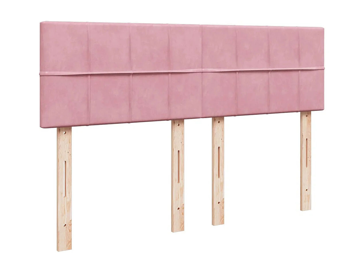 Sommier à lattes de lit avec matelas Rose 140x200 cm Velours