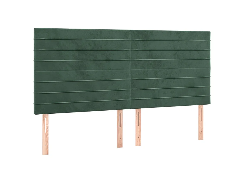Bedframe met hoofdeinde fluweel donkergroen 180x200 cm