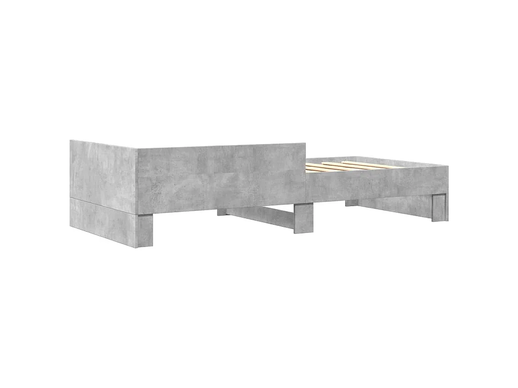 Bettgestell Betongrau 90x190 cm Holzwerkstoff