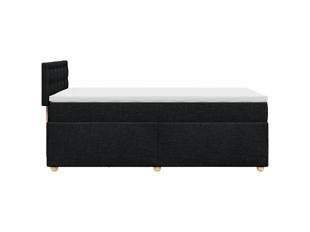 Boxspringbett mit Matratze Schwarz 90x200 cm Stoff
