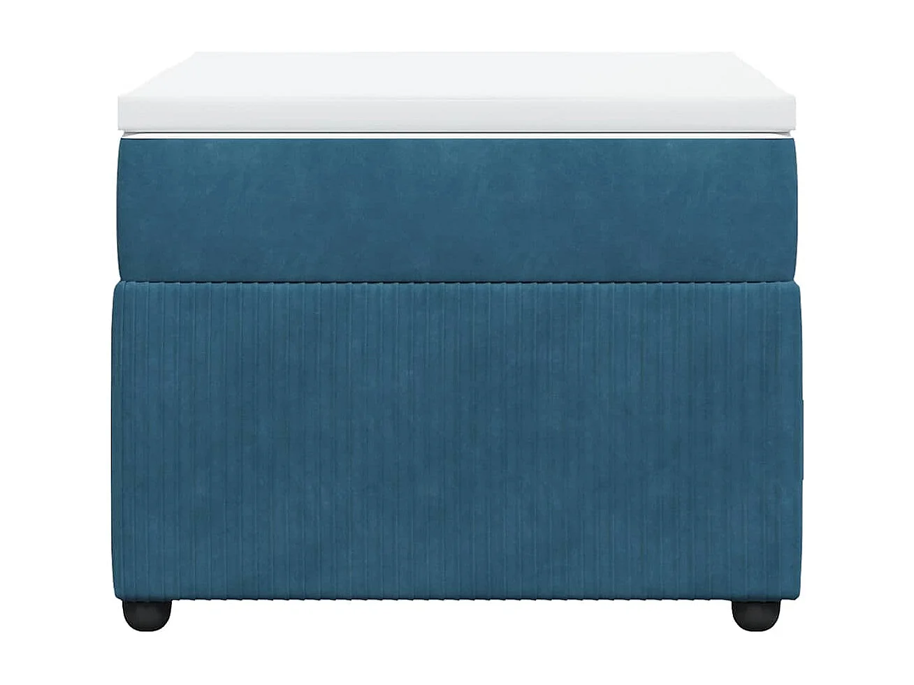 Boxspring met matras fluweel donkerblauw 80x200 cm