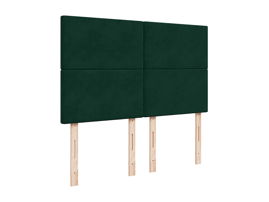 Boxspringbett mit Matratze Dunkelgrün 140x200 cm Samt