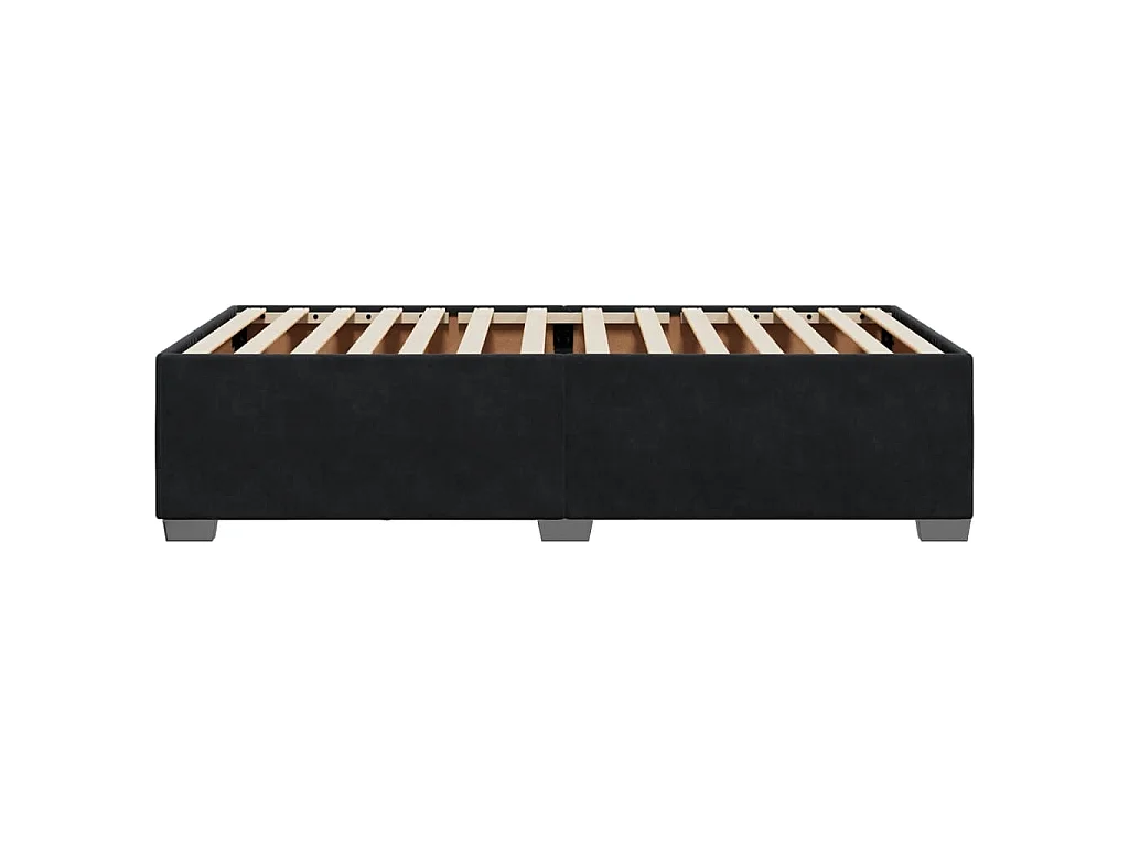 Cadre de lit sans matelas noir 80x200 cm velours