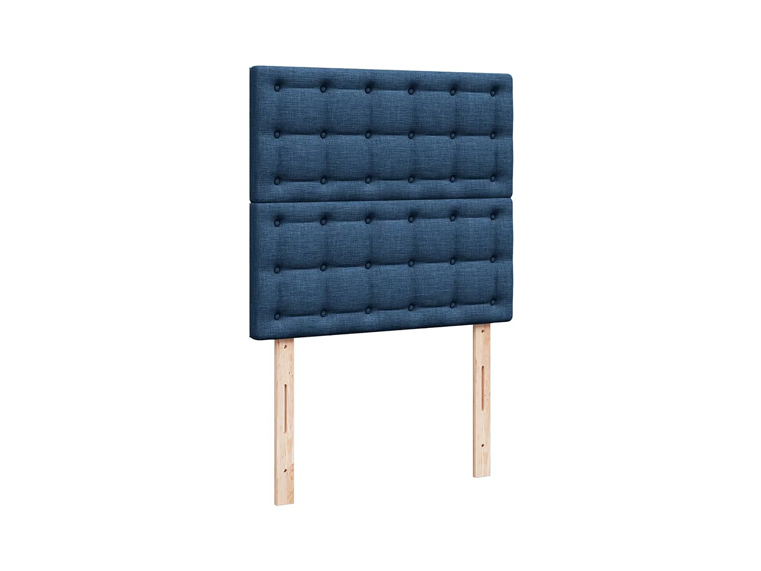 Sommier à lattes de lit avec matelas Bleu 100x200 cm Tissu