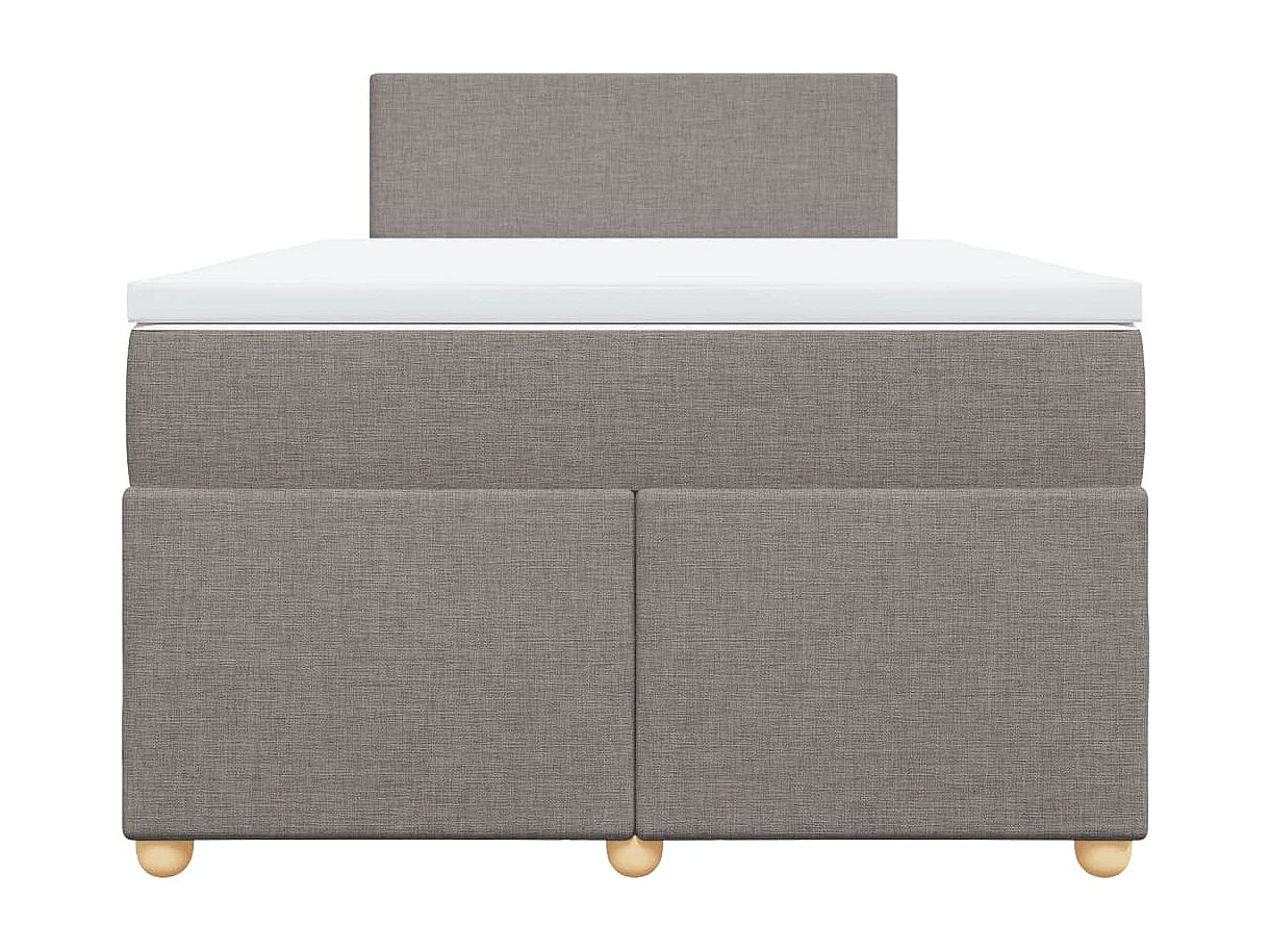 Sommier à lattes de lit avec matelas Taupe 120x200 cm Tissu