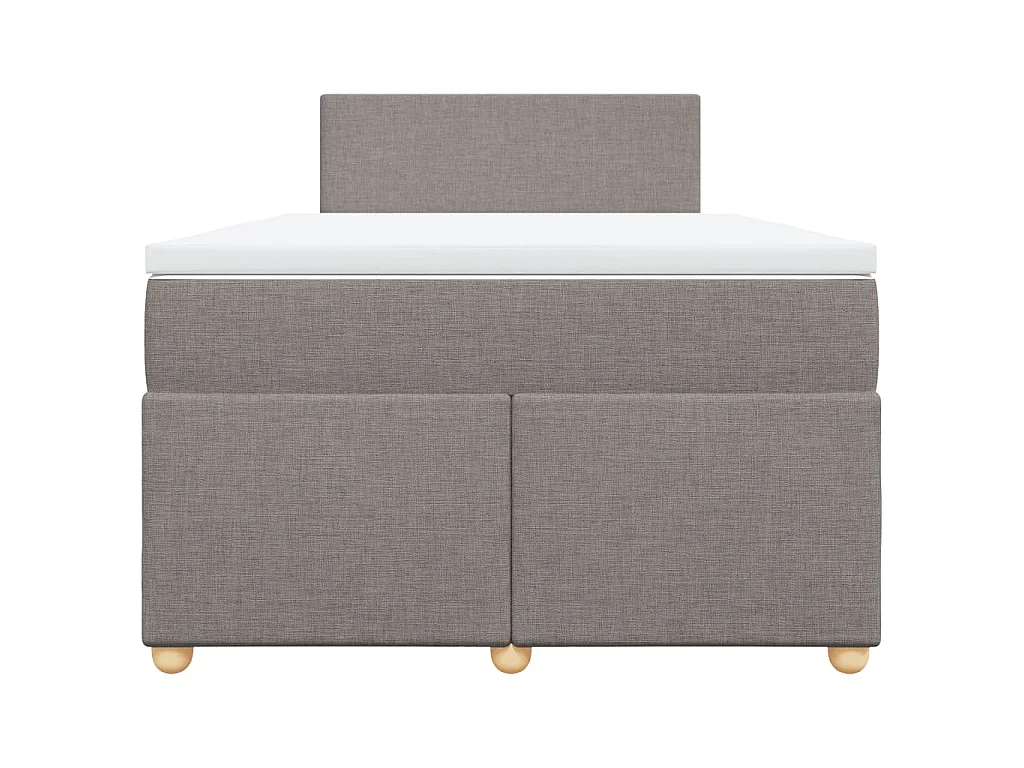 Giroletto a Molle con Materasso Tortora 120x200 cm in Tessuto