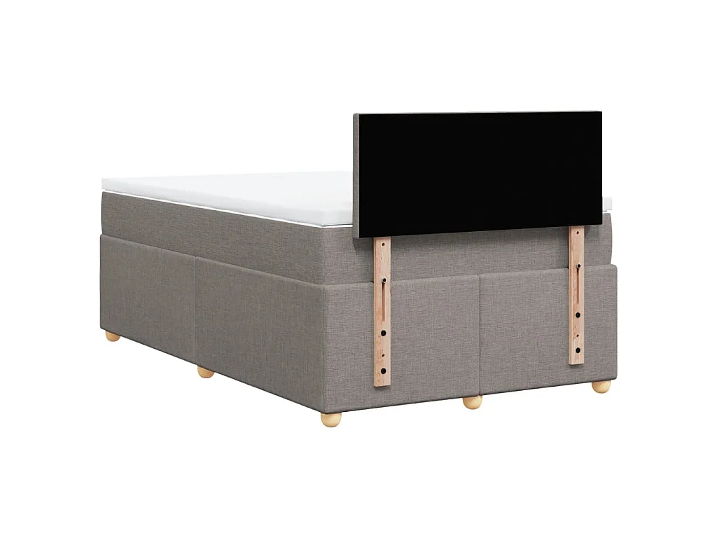 Giroletto a Molle con Materasso Tortora 120x200 cm in Tessuto