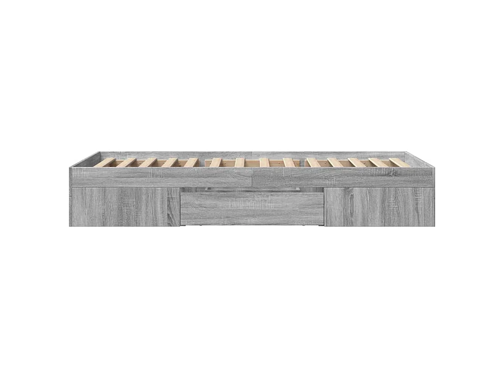 Cadre de lit sans matelas sonoma gris 90x190 cm
