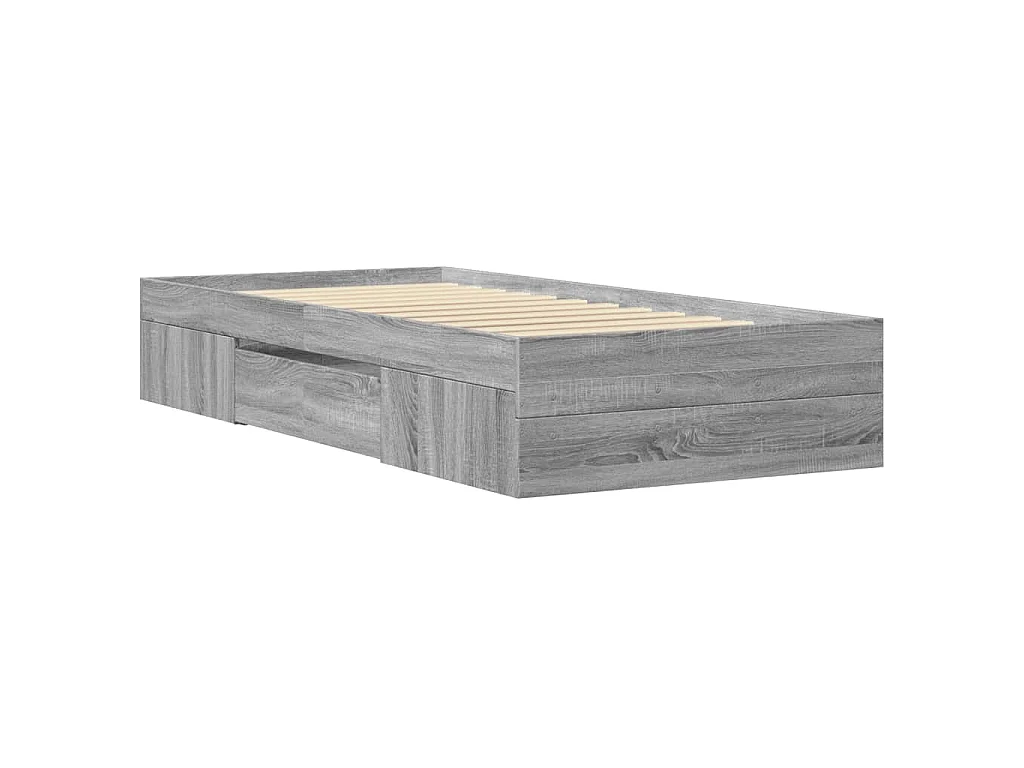 Cadre de lit sans matelas sonoma gris 90x190 cm