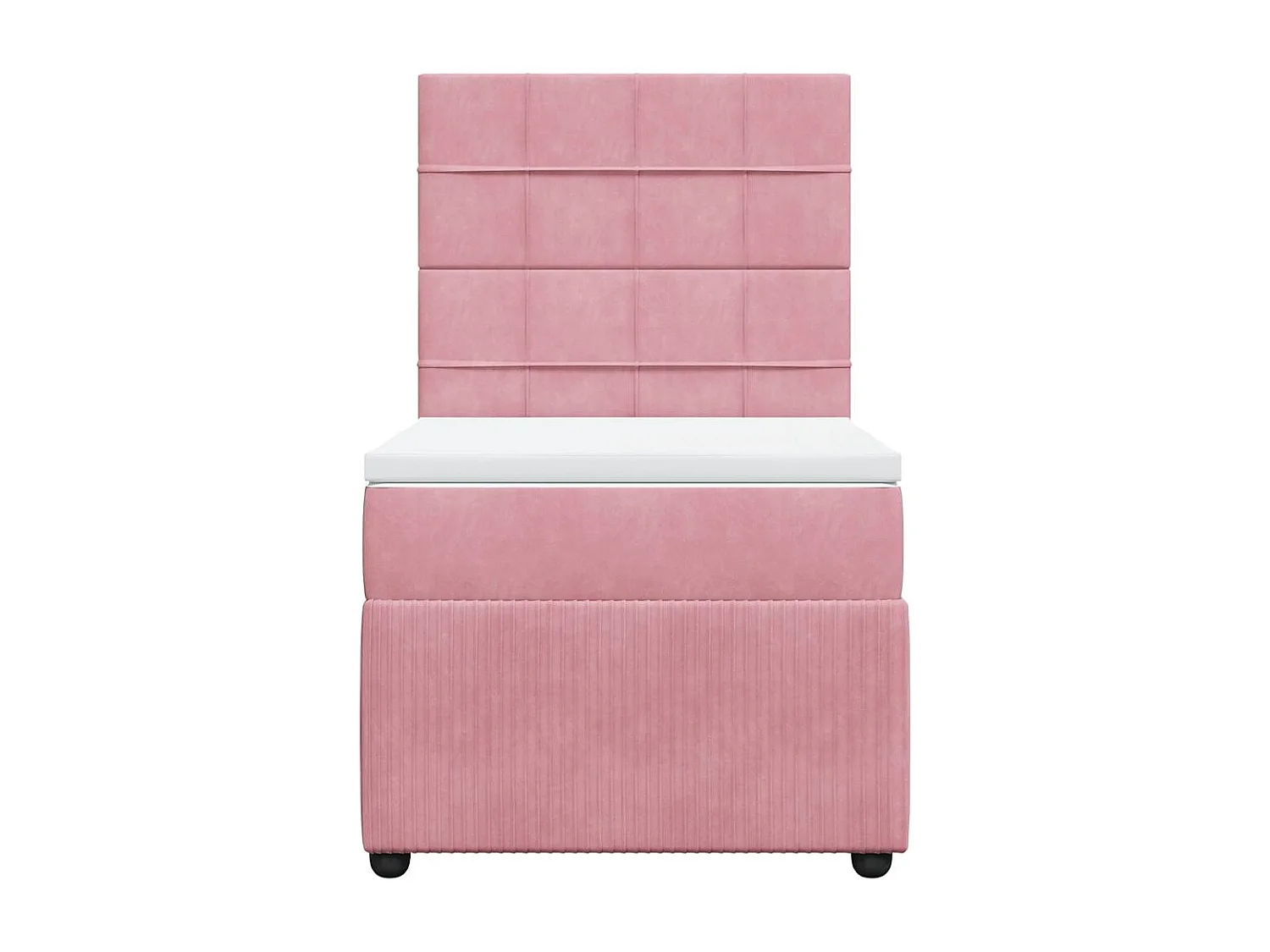 Sommier à lattes de lit et matelas Rose 80x200 cm Velours