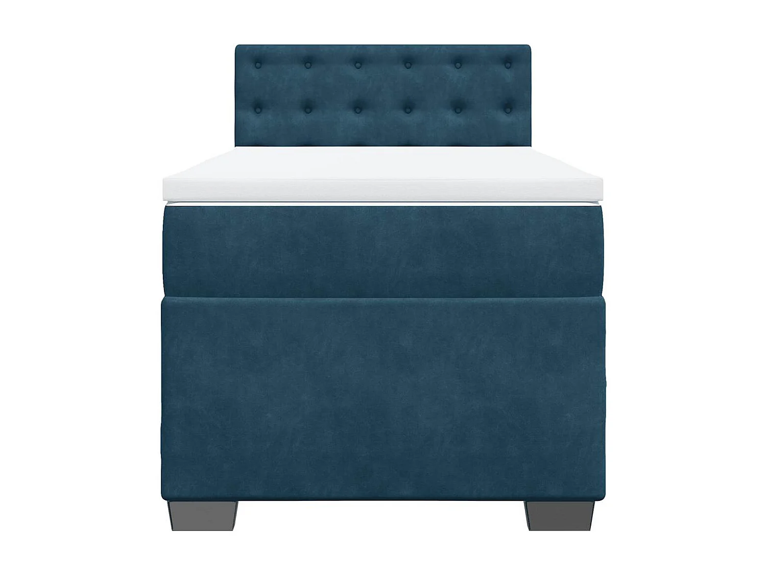 Sommier à lattes de lit et matelas Bleu foncé 80x200 cm Velours