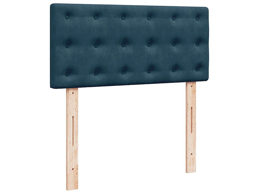 Boxspring met matras fluweel donkerblauw 80x200 cm