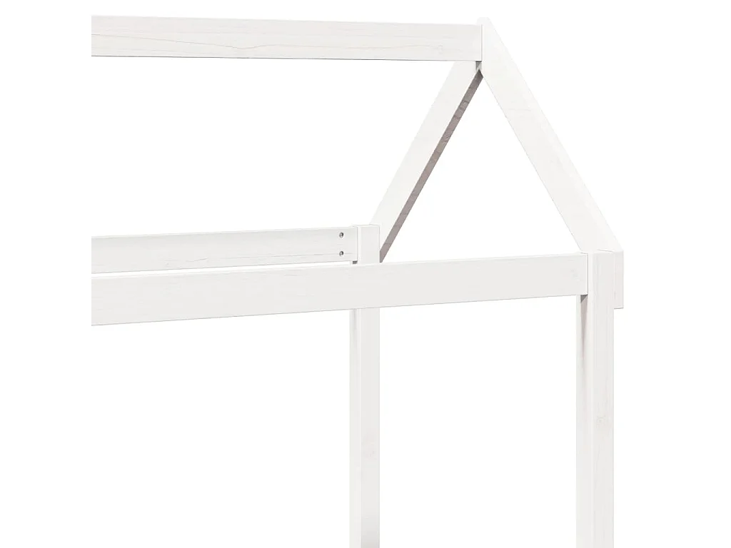 Sofá-cama com telhado 80x200 cm madeira de pinho maciça branco